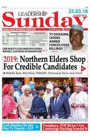 LEADERSHIP Newspaper March 25, 2018 by Leadership Newspapers Nigeria - issuu